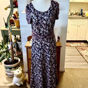 Perceptions Navy Floral Maxi Dress